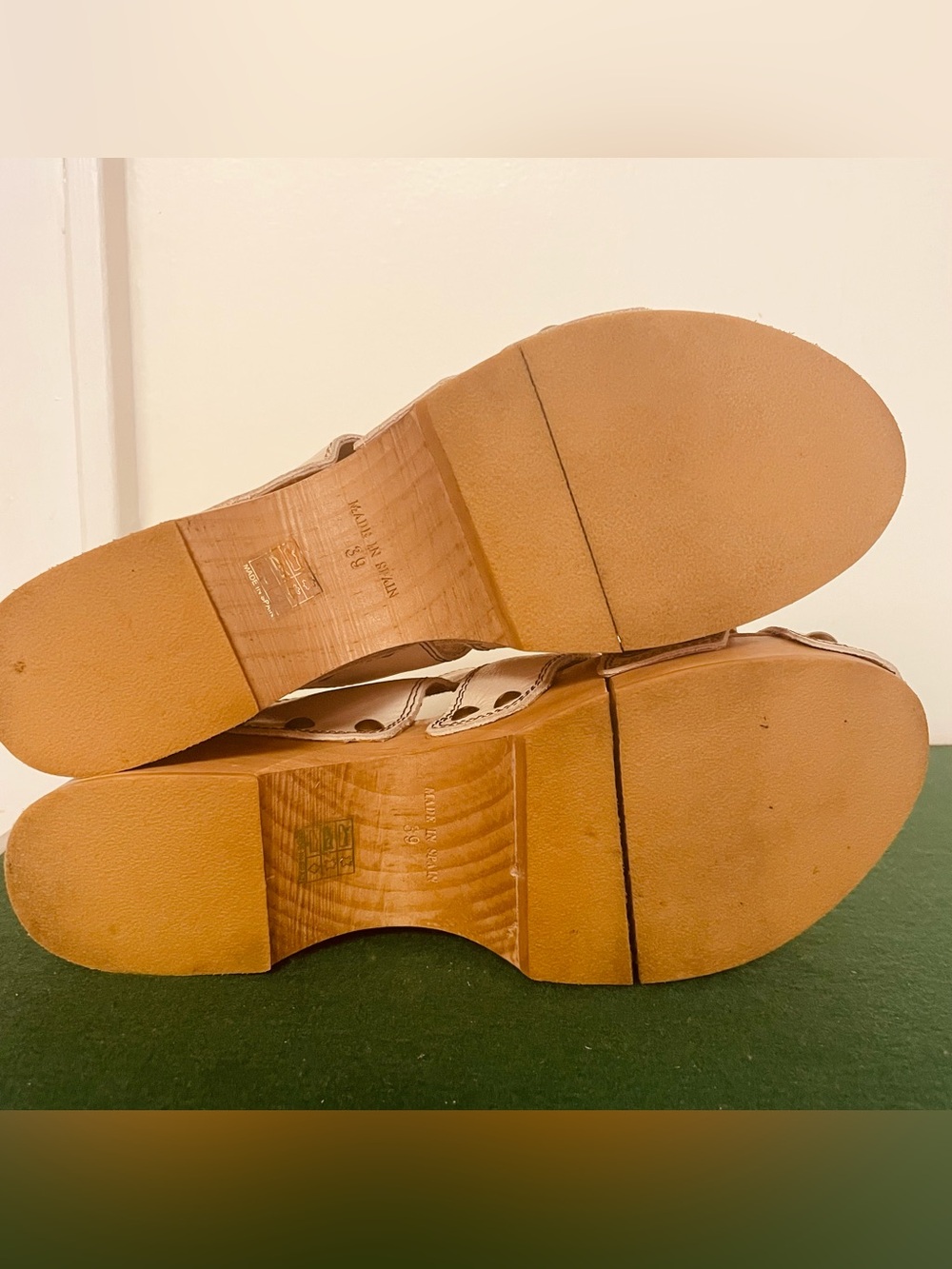 Free People Fisherman Leather Wooden Clog Mules, size 39 / 8.5 - Picture 14 of 15